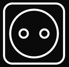 Symbol für Stromanschluss WC-Anhänger